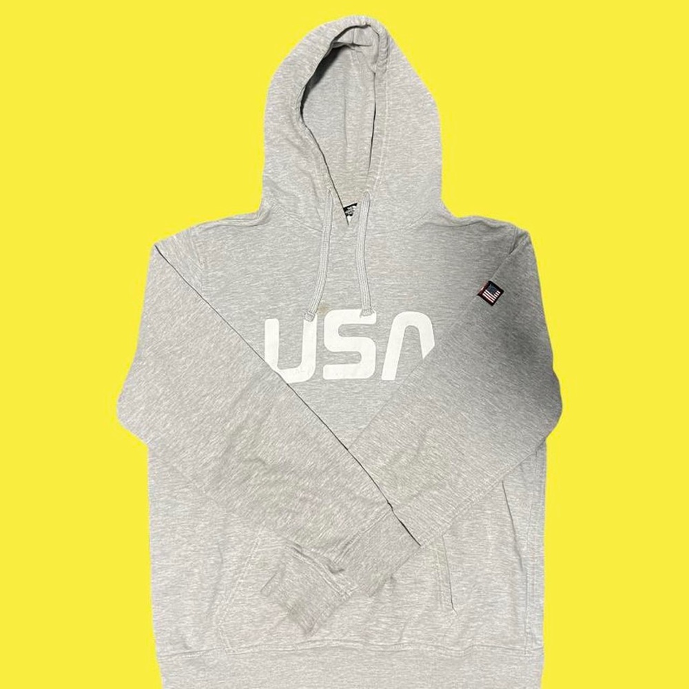 Large North Face USA Olympic Hoodie Grey